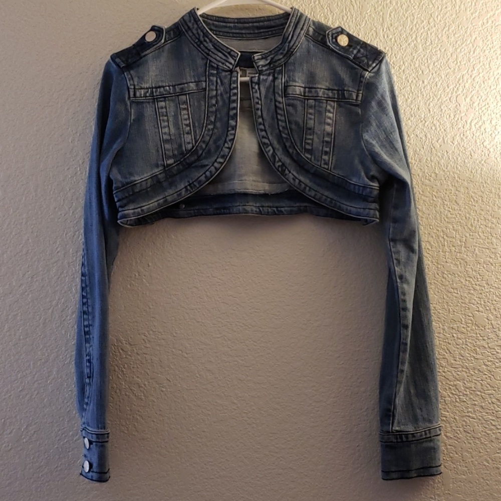 Denim cropped  jacket